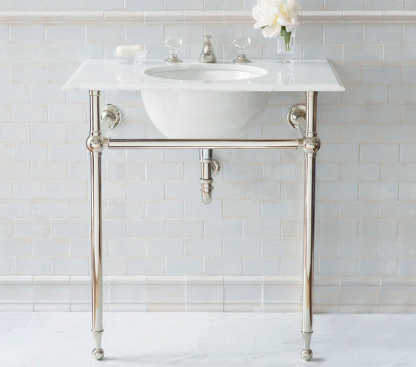 Hanbury Washstand With Metal Rails Single 2-Leg