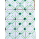 Series S Square 150mm Federica Green on White (22 Tiles per box) - 33 Boxes