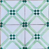 Series S Square 150mm Federica Green on White (22 Tiles per box) - 33 Boxes