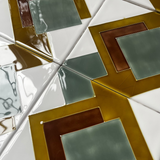 Hanley Tube Line Square 152mm (Pressed Base) D04 (Box of 6 Tiles) - 1 BOX