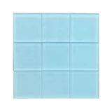 Glass Square Matte 98mm Pale Blue (3 Boxes)