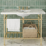 Gotham Washstand with Metal Shelf Extra Wide Single