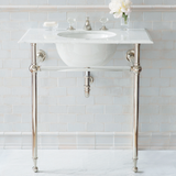 Hanbury Washstand With Glass Rails Single 2-Leg