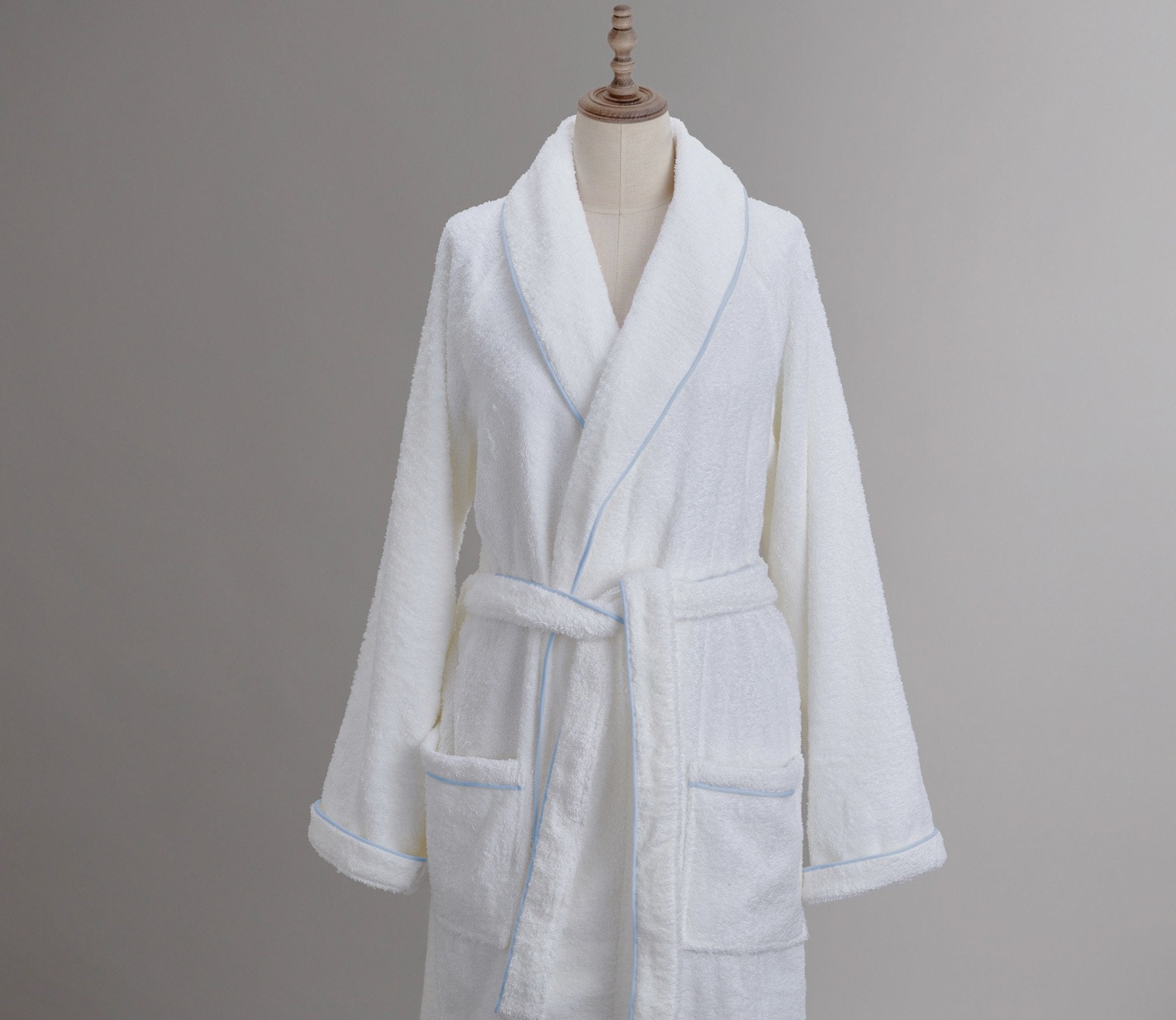 Cairo Robe White with Custom Trim Product Image 1