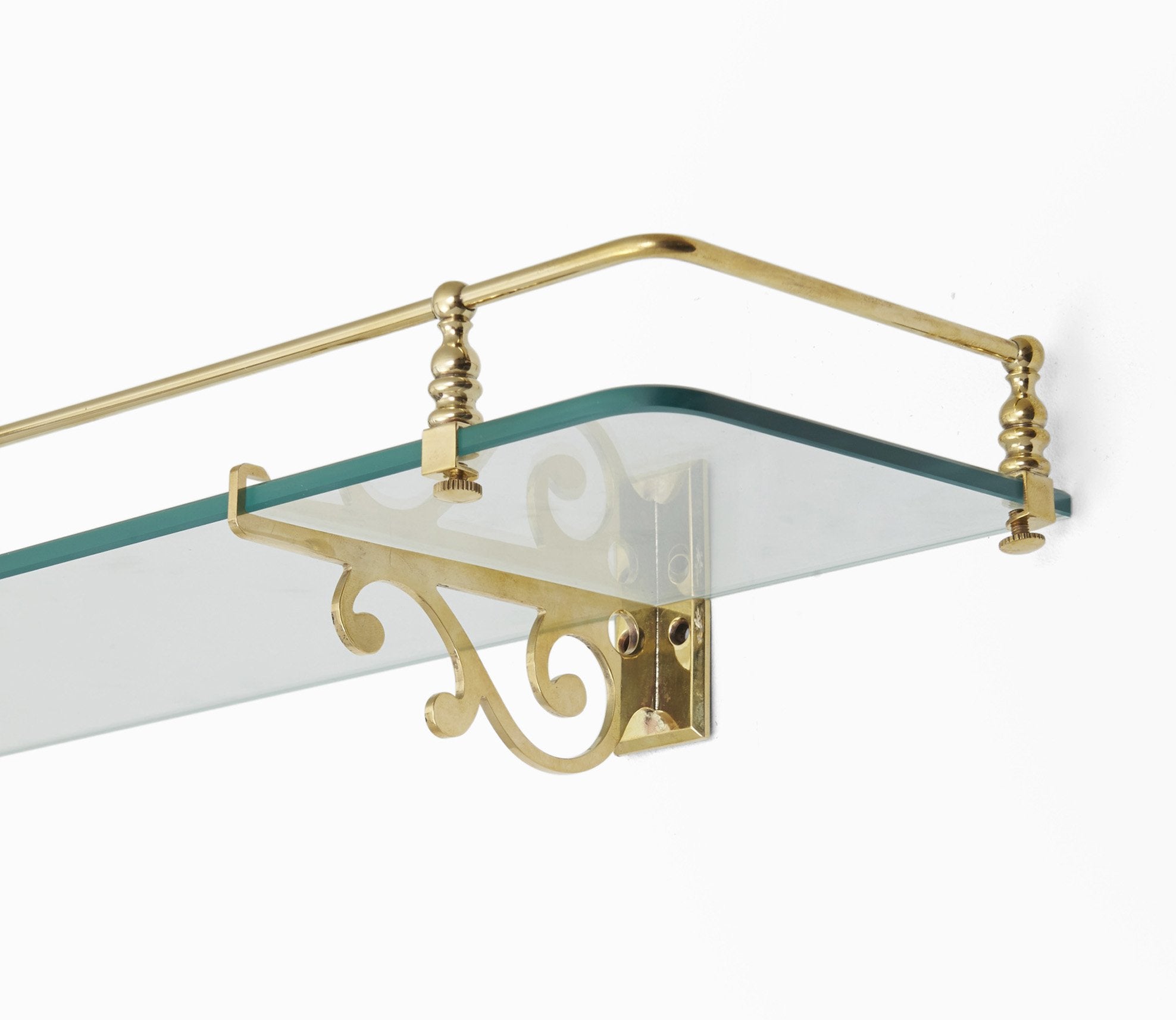 Classic Glass Shelf with Scroll Support Product Image 2