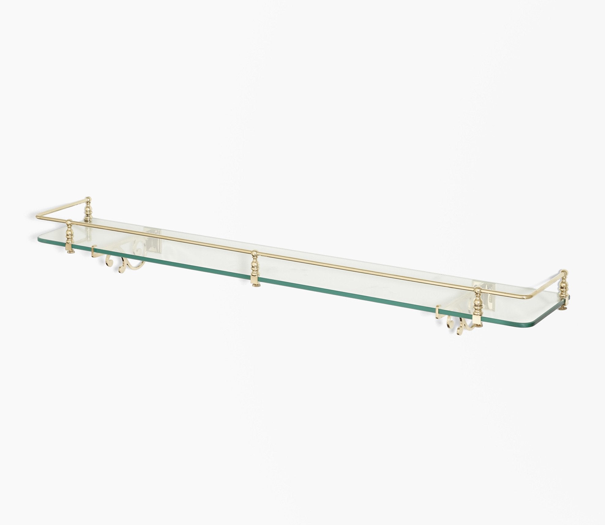 Classic Glass Shelf with Scroll Support Product Image 1
