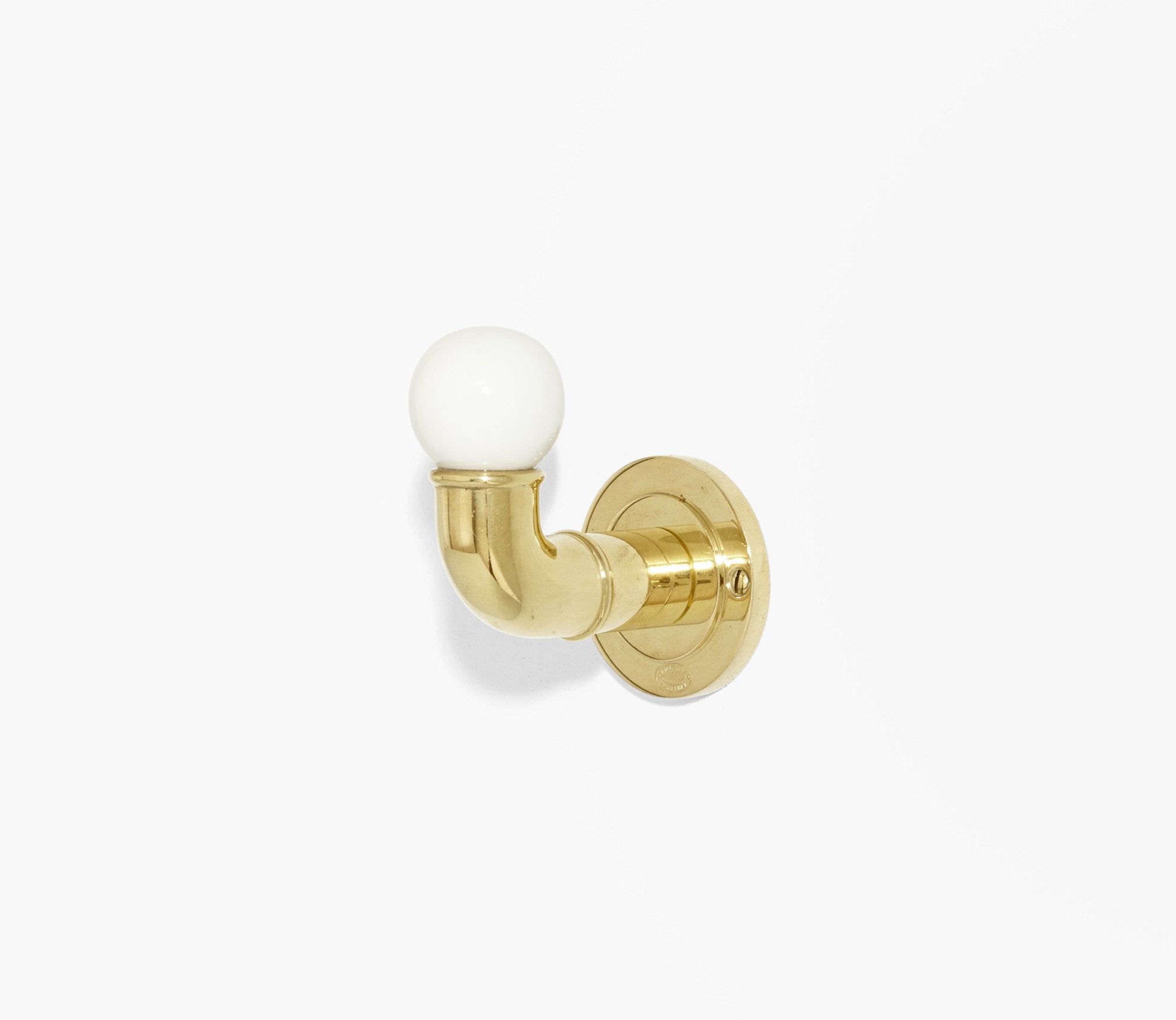 Moderna Single Hook White Porcelain Product Image 2