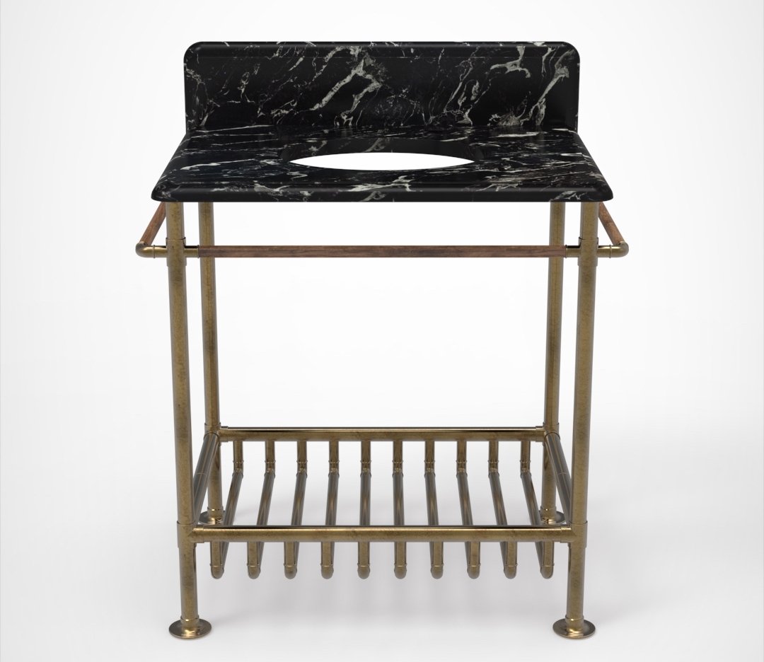 Moderna Washstand with Black Marble Product Image 5