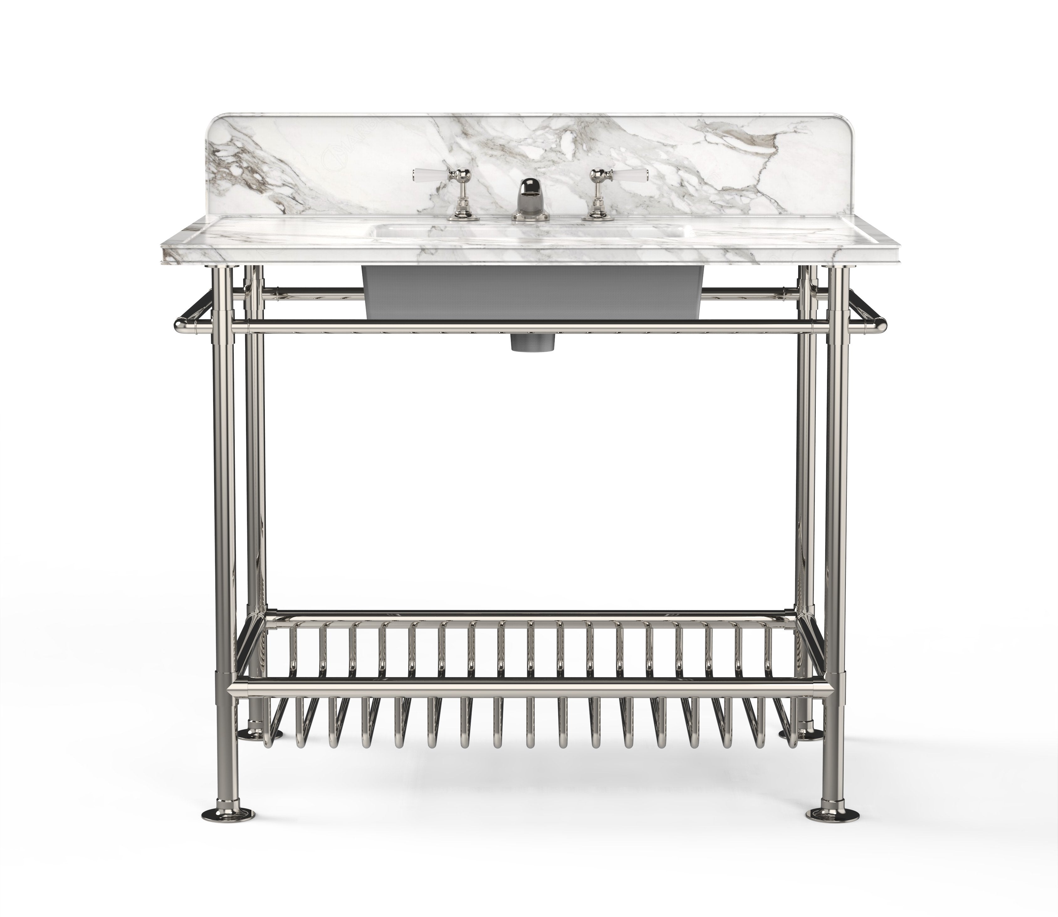 Moderna Washstand with White Marble Product Image 3