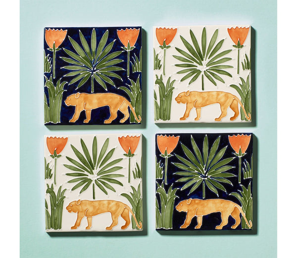 Lioness & Palms Tiles